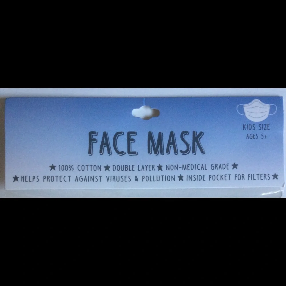 Kids Cotton Face Masks with Elastic Strap Filter Pocket Handkerchief Pattern